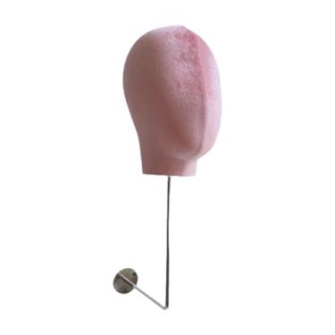 Imagem de OIIBWQ Cabeça de manequim, suporte para exposição de perucas, suporte compacto multifuncional para apliques de cabelo feminino, para exposição de chapéus