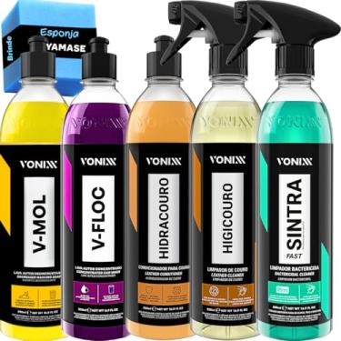 Imagem de Limpador Restaurador de Couro hidracouro higicouro Sintra fast Shampoo Automotivo V-mol V-floc 500 ml Vonixx