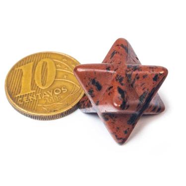 Imagem de 01 Merkabah Obsidiana Mahogany  Pedra Natural Sem Furo