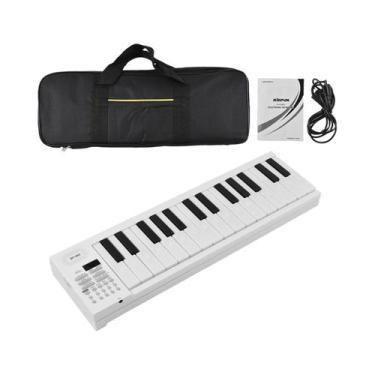 Imagem de Piano Eletrônico Dobrável De 61 Teclas Com Display LED Teclado Digital