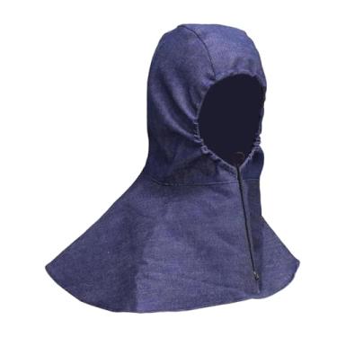 Imagem de oshhni Capa protetora de solda jeans reutilizável, resistente ao desgaste, proteção para pescoço, touca de soldador, cobertura total para corte, lixamento e, Style C