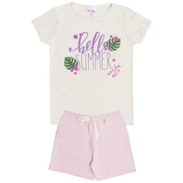 Imagem de Conjunto de Verão Infantil Feminino Blusa e Shorts Summer - KK Kids, 4