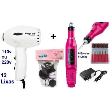 Imagem de Pedicuro Elétrico Compact Esfoliador para os Pés Branco + 12 Lixas + L