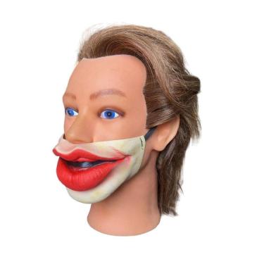 Imagem de Fantasia Máscara Beiçudo Metade Do Rosto Látex Carnaval