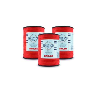 Imagem de Kit 3 Fio Náutico Slim - Cor Vermelho Círculo