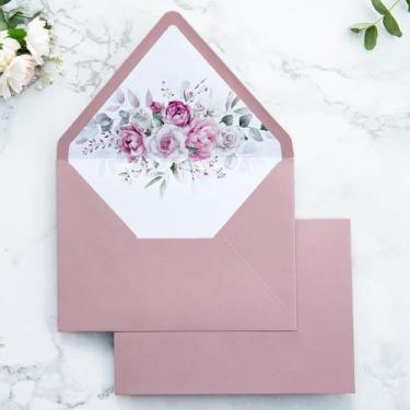 Imagem de Envelope PONATIA A7 Euro Flap 135 x 185 mm Dusty Rose (50 unidades)