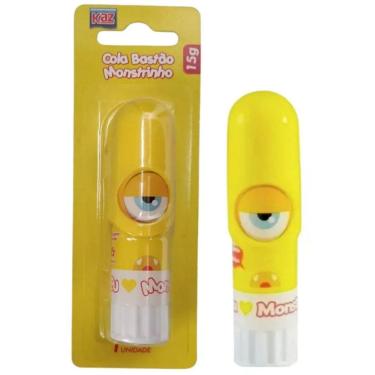 Imagem de Cola Escolar Bastão Monstrinho Amarela 15G - Kz5015Am - Kaz