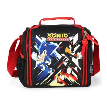 Imagem de Lancheira Térmica Sonic The Hedgehog Preto LA49833SO Luxcel Lançamento
