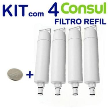 Imagem de Kit 4 Filtro Refil Consul Para Purificador De Água Cpc34Ab - Acquabios