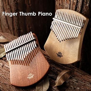 Imagem de Domary 17 Teclado Piano de Piano de Dedão Portátil Instrumento Musical de Madeira Sólida Amante da Música para Iniciantes Profissionais
