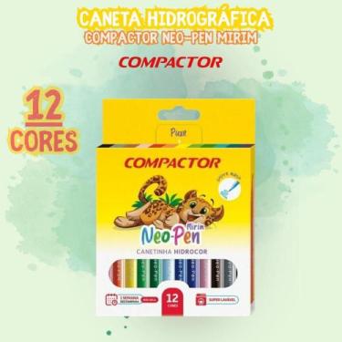 Imagem de Caneta Hidrográfica Compactor Neo-Pen Mirim 12 Cores