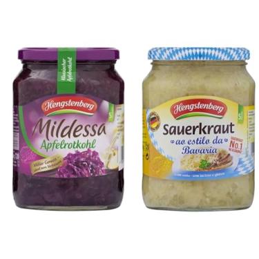 Imagem de Hengstenberg Kit Gourmet Alemão, Repolho Roxo com Maçã e Chucrute ao Vinho Branco, 680g, Sem Glúten e Lactose, 2 Unidades