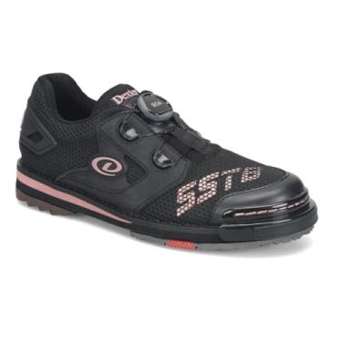 Imagem de Dexter Tênis de boliche feminino SST 8 Power Frame Boa (para jogadores destros e canhotos. Tamanhos de sapatos femininos) - Preto/Rosa empoeirado 6 | Sem solas ou saltos extras incluídos na caixa