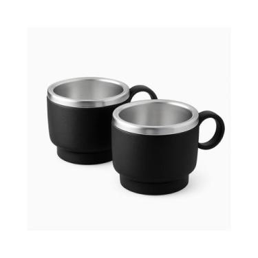 Imagem de Kit 2 Xícaras para Café Tramontina em Aço Inox Preto 80 ml