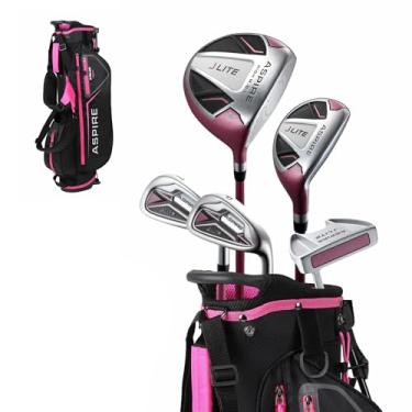 Imagem de Aspire Xlite Super Performance Precise Junior Golf Club, conjunto rosa para meninas de 6 a 8 anos, destro
