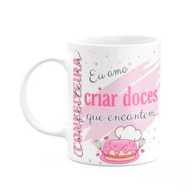 Imagem de JPS INFO, Caneca de Profissões - Sou Confeiteira - 325ml - Branca