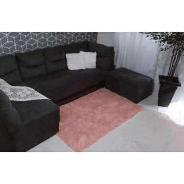 Imagem de Tapete Sala/quarto Veludo Macio Luxo Tam 1,45x1,00 CORES (ROSA)