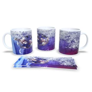 Imagem de Caneca de Natal com Estampa Natalina, Porcelana Branca, Design Festivo com Trenó e Renas, Decoração para Casa e Escritório, Presente (4)