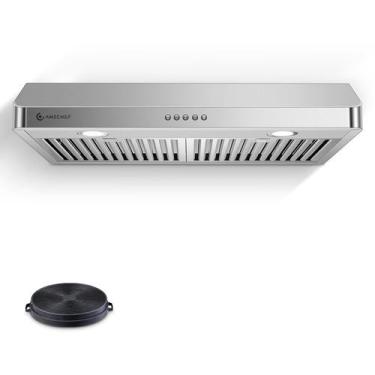Imagem de Exaustor AMZCHEF Under Cabinet 30cm 750m³/h em aço inoxidável