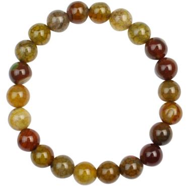 Imagem de Pulseira de miçangas Dragon Vein Agate 8mm para homens e mulheres