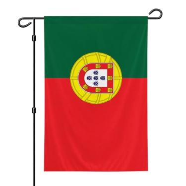 Imagem de Bandeira de jardim de Portugal, bandeiras de jardim nacional português de 30,5 x 45,7 cm, cores vivas, para decoração de gramado e festa interna e externa