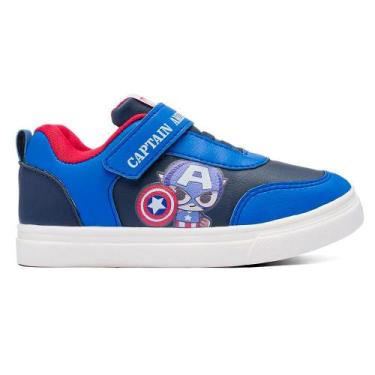 Imagem de Tenis disney capitao america ref mca01dy menino, Marinho, Vermelho, 23
