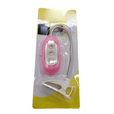 Imagem de Luz de Leitura para Livros, Luminária Flexível com Haste Ajustável e Clipe, Iluminação sem Reflexo para Proteção dos Olhos(3379 ROSA)