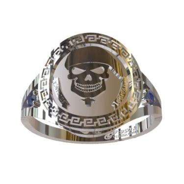 Imagem de Anel De Formatura De Segurança Privada Em Prata 950k - Vieira Cruz Joi