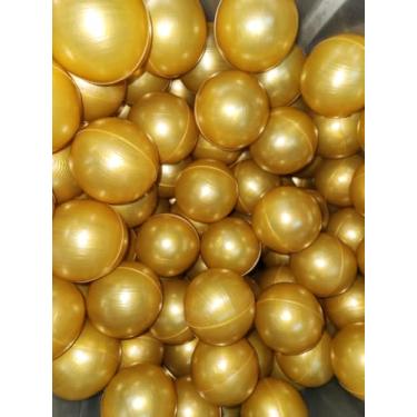 Imagem de 25 Bolinhas Plásticas de Piscina Douradas Premium Edição Especial Festas - Play Brinquedo