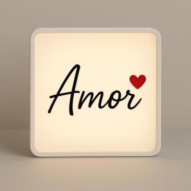 Imagem de Luminária Box Slim LED USB – Amor