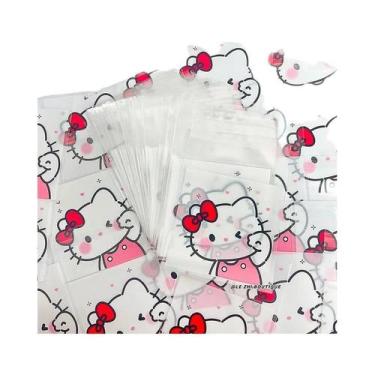 Imagem de Hello Kitty Mymelody Kawaii 100PCS Sacos De Doces Transparentes OPP Au