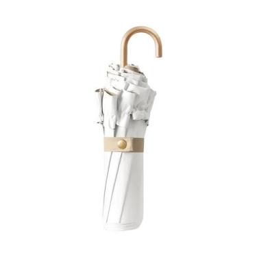 Imagem de Guarda-Sol Portátil Dobrável De Cor Pura Com Proteção UV, Sombrinha De