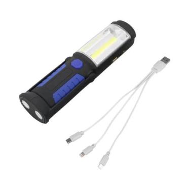 Imagem de 90 graus Lanterna LED COB Rotativa À Prova d'Água Com Carregamento USB
