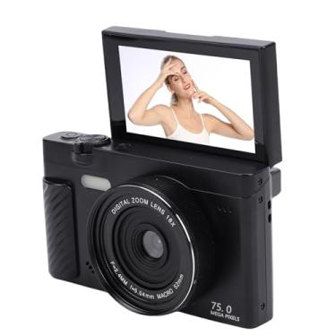 Imagem de Fockety Câmera Digital 4K para Fotografia, Tela Giratória da Câmera Vlogging 4K 75MP 18X Zoom, Função de Embelezamento WiFi Sem Espelho Apontar e Disparar para Iniciantes (Preta)