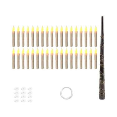 Imagem de Velas Flutuantes LED De Halloween Operadas Por Controle Remoto Varinha