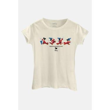 Imagem de Camiseta Feminina Disney Mickey Fantasia Versões - Piticas, GG, Off wh