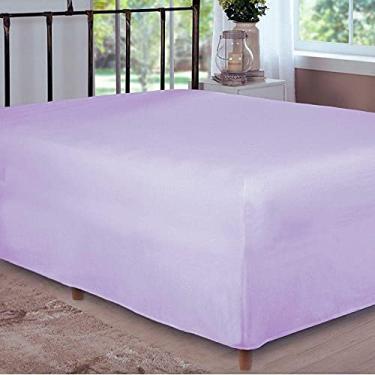 Imagem de Lençol Box Conjugado Unibox Casal Lilás Arrumadinho Enxovais