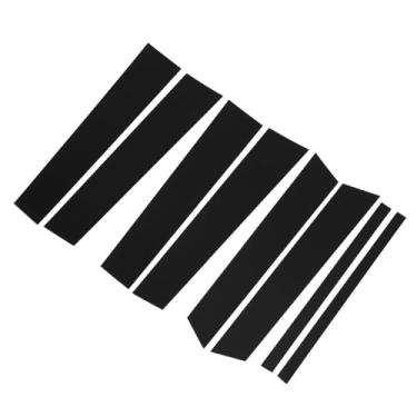 Imagem de Cryfokt Preto Brilhante Alto Brilho Efeito Espelho Pilar Post Capa Guarnição para Borda 2007-2014, Elegante Janela Pilar Post Decalques para Carro, Pacote de 8