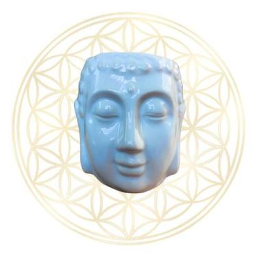 Imagem de Difusor Rechaud e Aromatizador Bhuda de Cerâmica Esmaltada, Branco