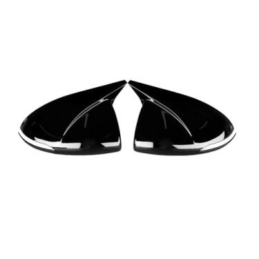 Imagem de Compatível com Hyundai Sonata DN8 2020 2021 2022 Exterior do carro retrovisor porta lateral tampa do espelho tampa da asa guarnição de fibra de carbono/preto brilhante(Glossy Black)