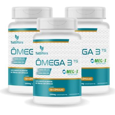 Imagem de Kit Com 03 - Ômega 3 MEG-3 (18% EPA 12% DHA) 60 Capsulas de 1000mg TuttiFlora-Unissex