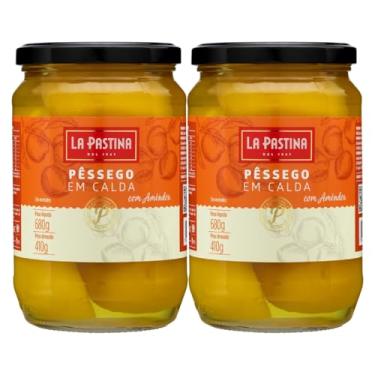 Imagem de Kit 2x Pêssego em Calda Grego La Pastina com Amêndoas – 410g cada