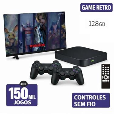 Imagem de Vídeo Game Box Retro Elite 2025 140.000 mil Jogos 128gb 2 Controles Sem Fio (2 COM FIO + 2 SEM FIO)