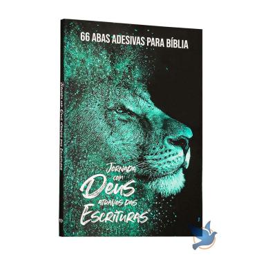 Imagem de Livro Abas Adesivas Para Bíblia Jornada com Deus Através das Escrituras Leão Azul