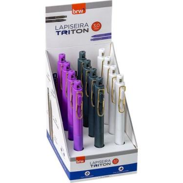 Imagem de Lapiseira 3.0MM Triton Plástica BRW com Apontador Integrado Cores Sort