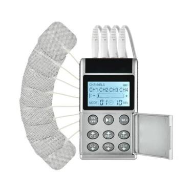 Imagem de Máquina De Massagem TENS Com 8 Eletrodos E 15 Modos Para Terapia De Ac