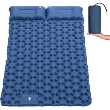 Imagem de 192*125*9Cm, Colchão Inflável Casal, Colchonete Camping Casal, Inflável Acionado Pelo Pé
