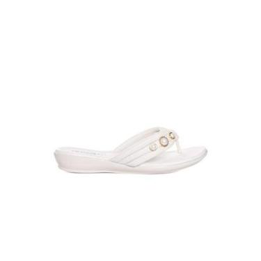 Imagem de Tamanco Flat Piccadilly Camila Wide Fit Off White-Feminino
