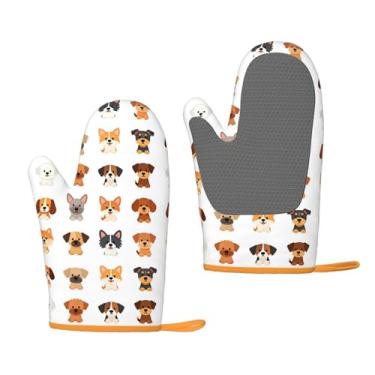 Imagem de Luvas de forno fofas para cães resistentes ao calor coloridas luvas de cozinha almofadas quentes fofas coisas de padeiro chef cozinhar presentes para mulheres padeiros dia das mães