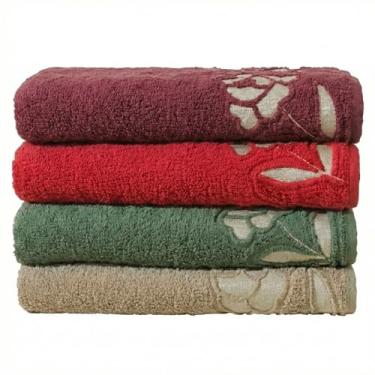 Imagem de Kit 4 Toalhas Banhão Gigante Guadalupe 100% Algodão 500g/m² – Extra Macias, Alta Absorção e Conforto Premium (72x150cm)